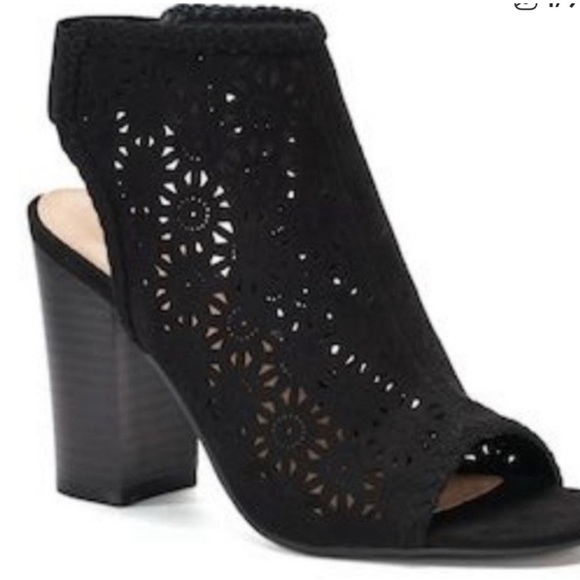 LC Lauren Conrad Shoes - LC Lauren Conrad Statice Black Laser-Cut
Ankle Boots size 6.5